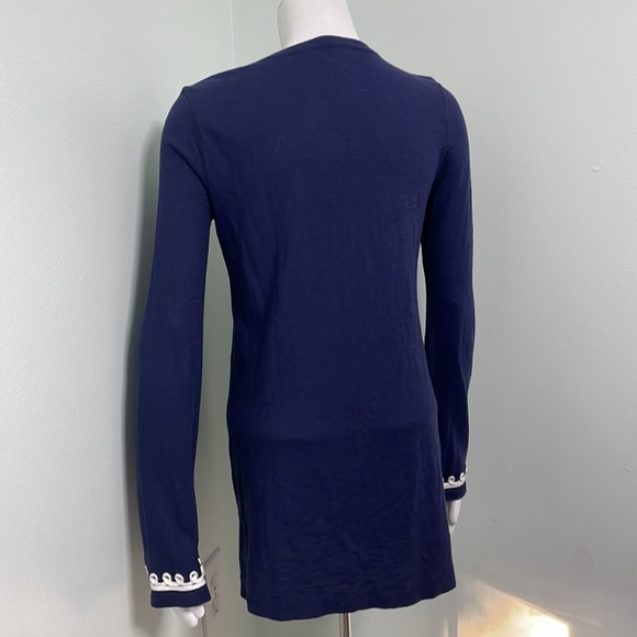 Lilly Pulitzer Thea V-Neck Navy embroidered Tunic Size Small - Picture 5 of 8